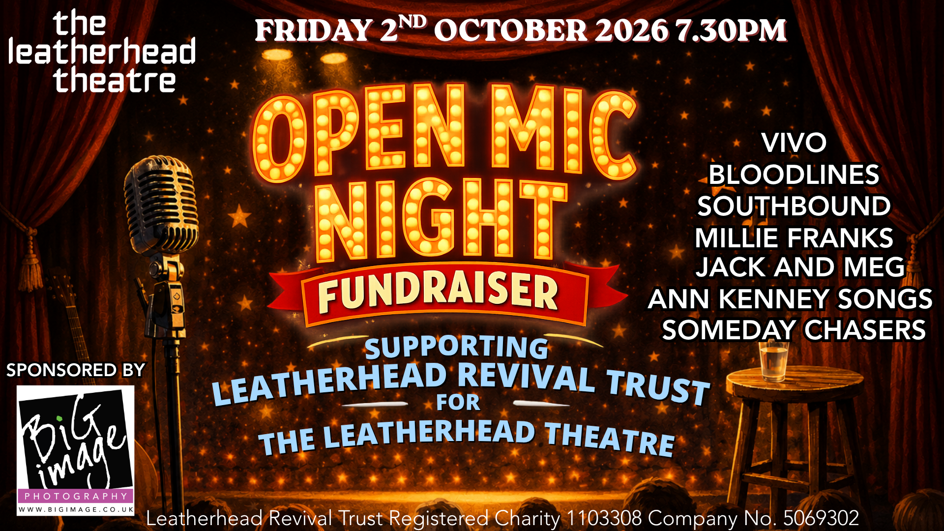 Open Mic Night – The Leatherhead Theatre Fundraiser – The